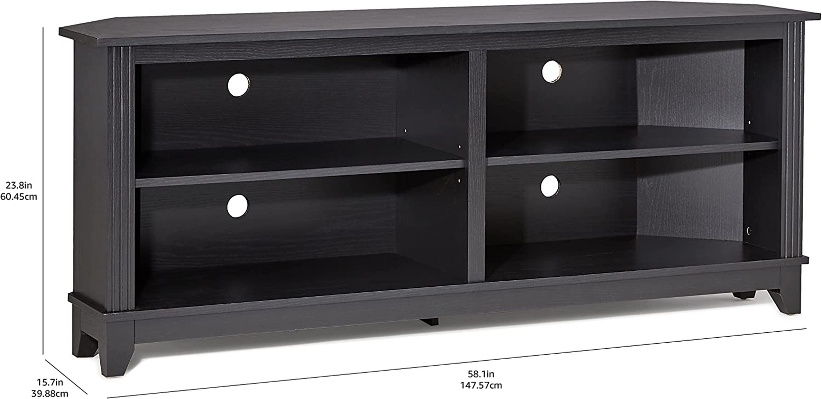 ROCKPOINT 58Inch Corner TV Stand,Home Living Room Storage Console