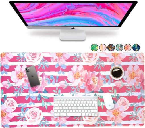 Pretty Large Mouse Pad Floral Pink Roses