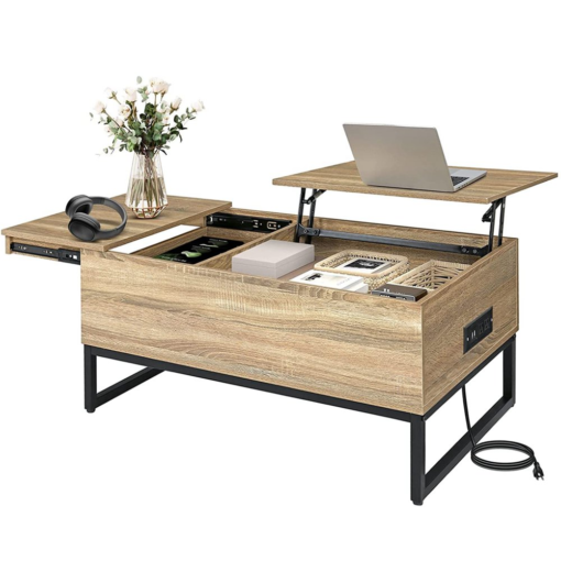 Lift Top Coffee Table with Storage Hidden Compartment