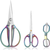 Fish Pattern Kitchen Scissors Heavy Duty Titanium Coating Forged
