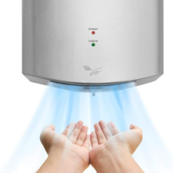 AIKE Air Wiper Compact Hand Dryer 110V 1400W Silver (With 2 Pin Plug) Model AK2630