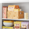 Small Bamboo Bin Storage Organizer