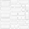 Clear Plastic Drawer Organizers Set, 4-Size 25 PCS