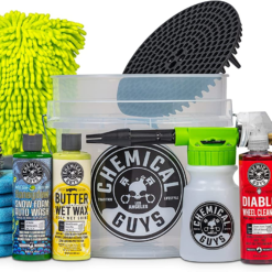 HOL126 14-Piece Arsenal Builder Car Wash Kit with Foam Gun, Bucket and (5) 16 Oz Car Care Cleaning Chemicals (Works W/Garden Hose)