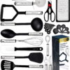 25-Pcs Kitchen Utensils Set - Nylon Stainless Steel Cooking Set