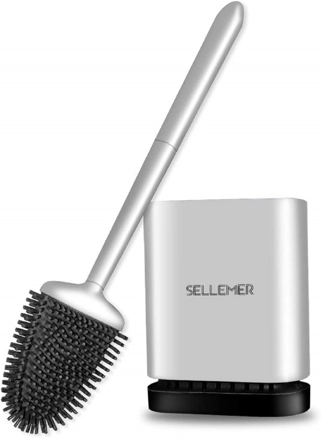 Toilet Brush and Holder Set for Bathroom (Silver) Toilet Brush and Holder Set for Bathroom (Silver)
