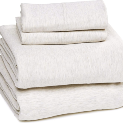 Cotton Jersey Bed Sheet Set - Queen, Oatmeal