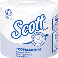 Scott® Professional 100% Recycled Fiber Standard Roll Bathroom Tissue (13217), 2-Ply, White, 80 Rolls / Case, 473 Sheets / Roll, 37,840 Sheets / Case